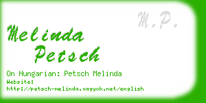 melinda petsch business card